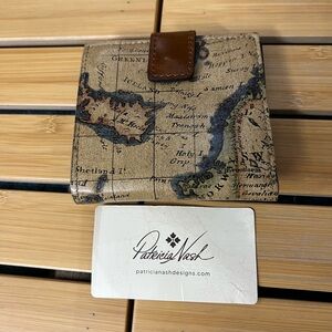 Patricia Nash RFID map print Leather Wallet